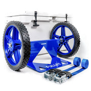 Fullet front view of cooler wheel kit showing sturdy frame and finish for easy transport