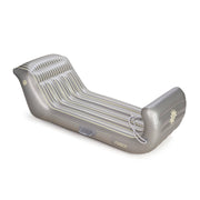 FUNBOY front view of inflatable sleigh showing roomy ride surface and silver color benefit: comfortable two-person seating