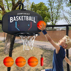FUNSEEK hoop front view showing full backboard and rim for instant play