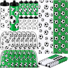 FuWeave front view of full soccer set showing bottles towels bags organized