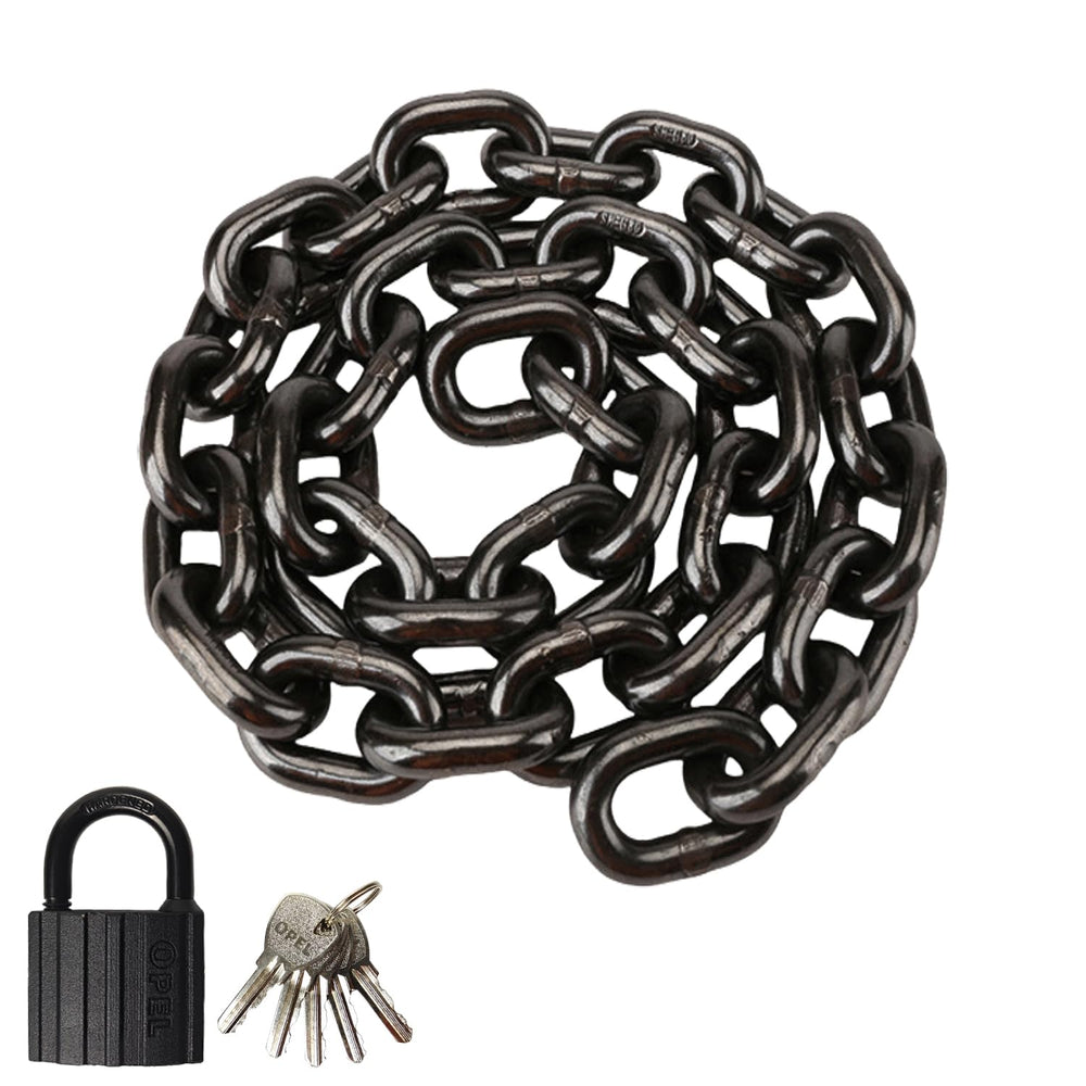 FYANER front view showing chain and padlock, durable security for bikes