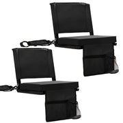 FZGhome front view of stadium seat showing padded back for comfort