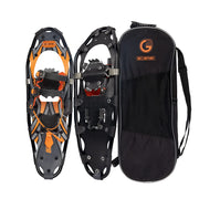 G2 front packaging showing snowshoes and tote bag benefit portability