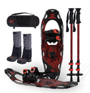 G2 snowshoes front view showing full deck and frame, clear flotation benefit