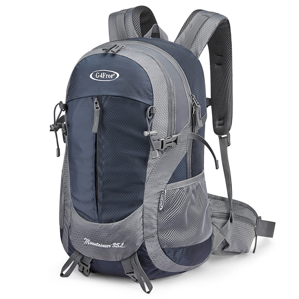 G4Free 35L front view showing pockets and clean packing layout for quick access