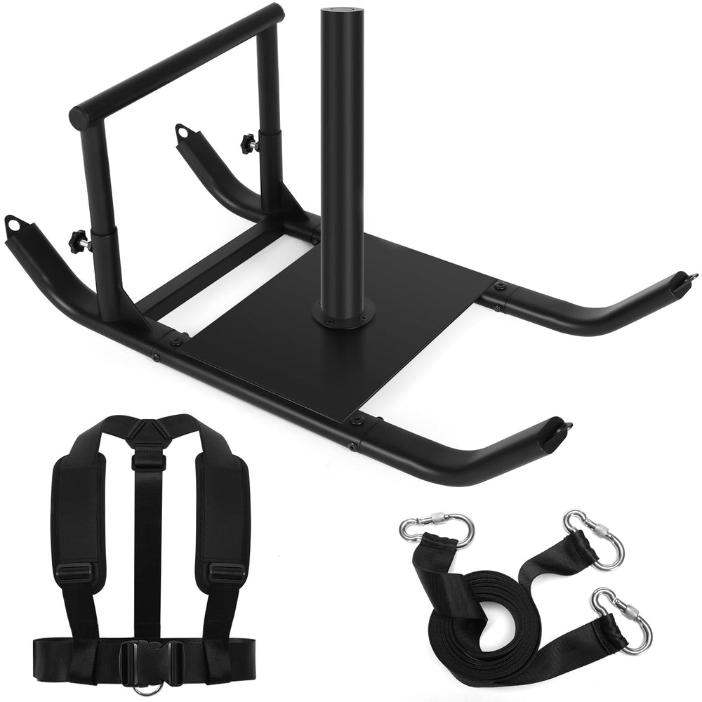 GADFISH front view of large sled showing durable frame and plate posts for versatile training