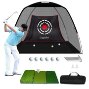 Gagalileo front view of 12x7FT backstop showing full coverage and stability