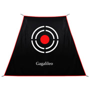 Gagalileo front view of target cloth showing full printed target and fit