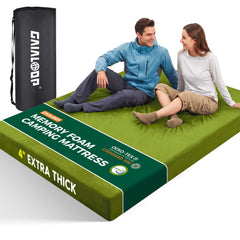 Gaialoop full-size avocado green mattress front view showing plush comfort