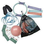 Gaiam complete starter bundle front view showing all six pieces for versatile workouts