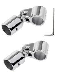 GaiRen front view of bimini jaw slide eye end caps showing polished stainless and solid construction for durability