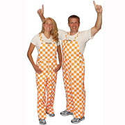 Game Bibs checked orange and white front view showing fit and team colors for bold supporter style