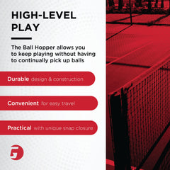 GAMMA hopper in use on court speeding up drills and ball collection