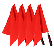 GANAZONO front view of red referee flag showing bright visibility