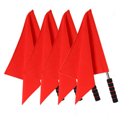 GANAZONO front view of red referee flag showing bright visibility