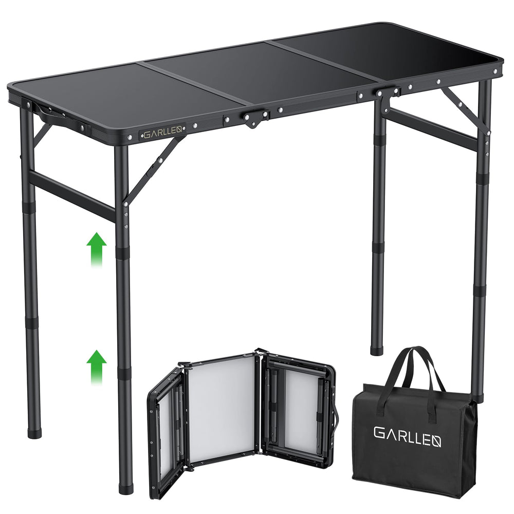 GARLLEN folded front view showing compact portability and organized storage
