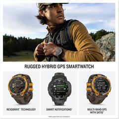 Garmin Instinct Crossover illuminated Super-LumiNova hands improving low-light visibility