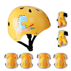 GAYISIC front view helmet and pads showing full protective set and visibility benefit