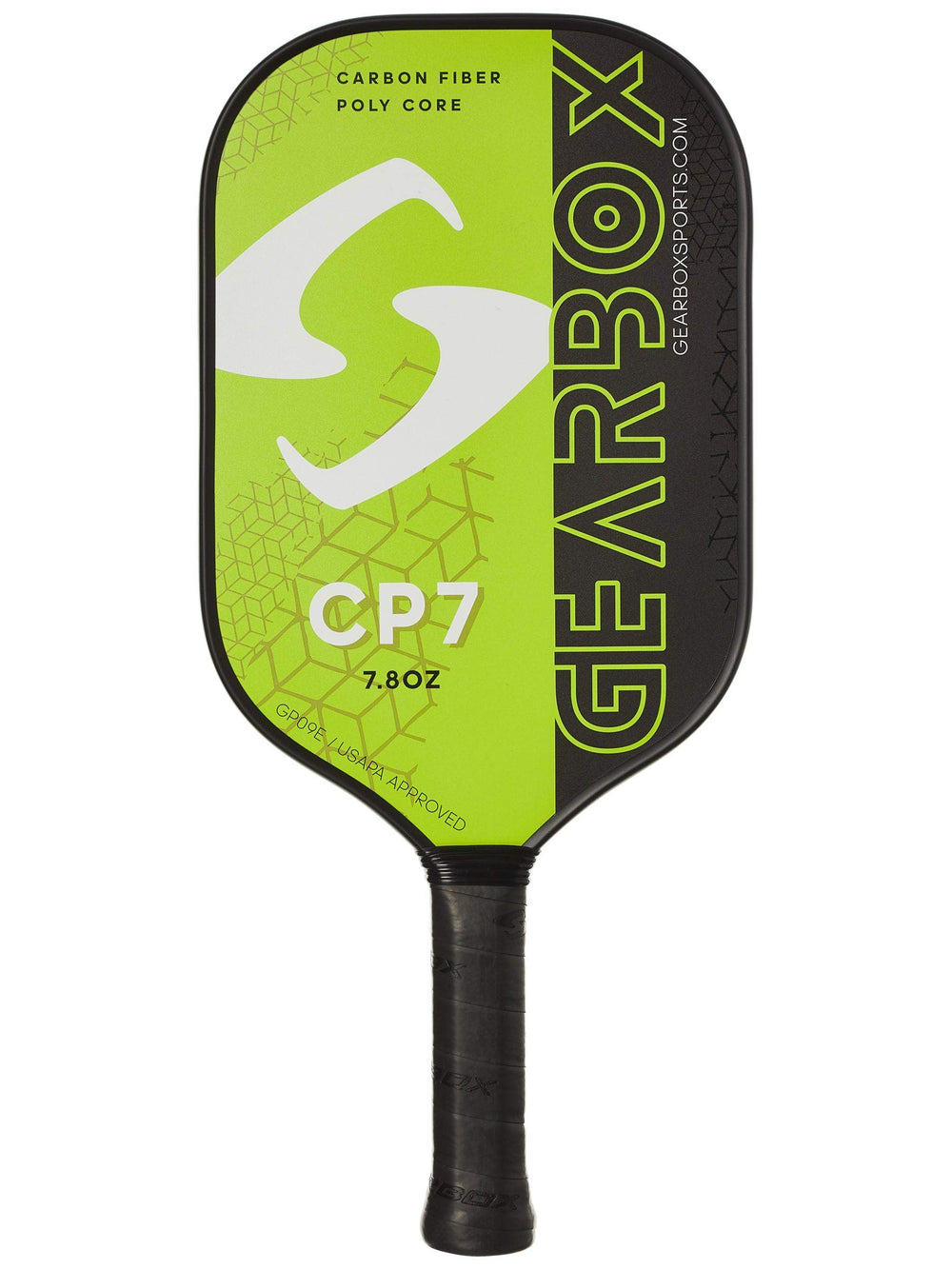 Gearbox CP7 front face showing textured carbon for superior spin control