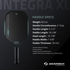 Gearbox GX2 Integra XL carbon texture close-up showing rigid SST 2.0 core feel