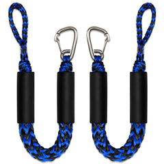 Geelu front packaging showing two 2ft bungee dock lines and clips, durable protection