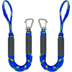 Geelu front packaging showing two blue and yellow bungee dock lines and benefits