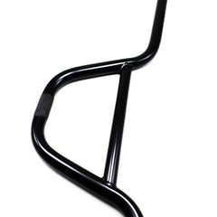 Generic brand handlebar mounted on a child's bike demonstrating fit and stable handling