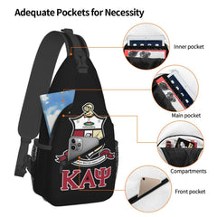 Generic chest bag internal pockets displaying organized compartments for essentials