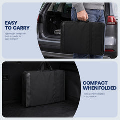 Generic folded extender profile demonstrating compact storage and space-saving benefit