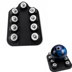 Generic bowling ball spinner front view showing controls and stable base for reliable practice