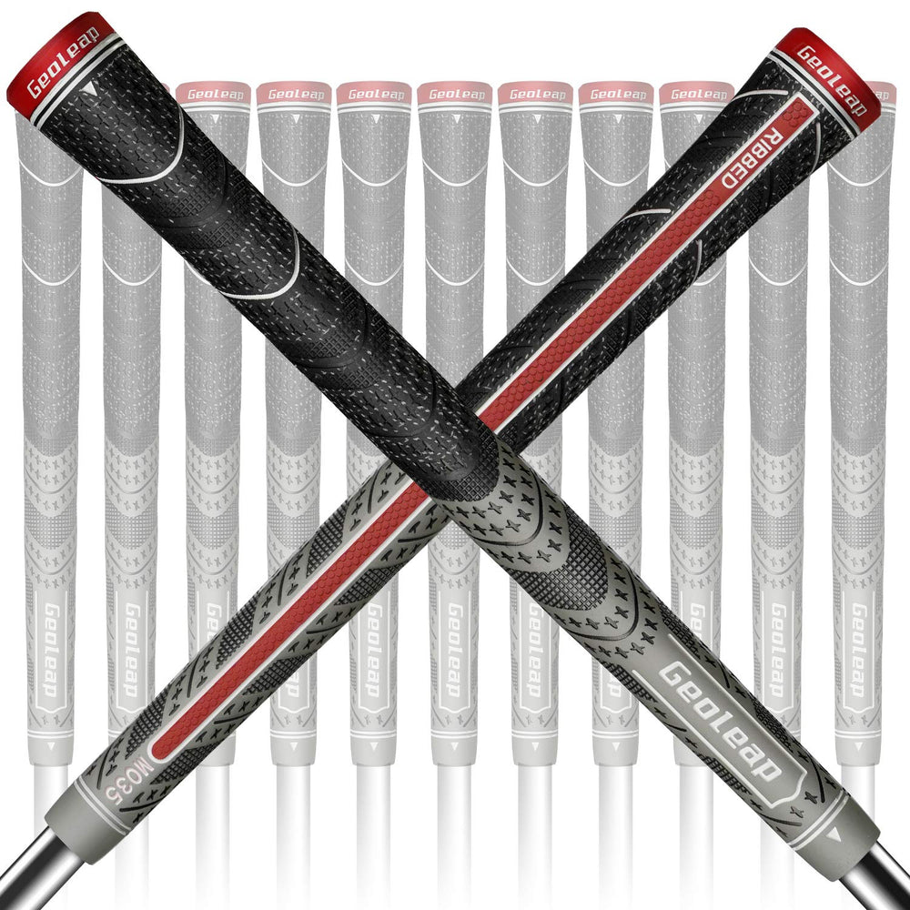 Geoleap front view of gray grips set showing neat alignment and ready-to-install benefit