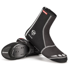 GEWAGE front view of overshoes showing fit and protection
