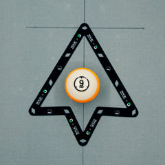 Ghost MagicRack 10-ball template close-up illustrating exact ball alignment