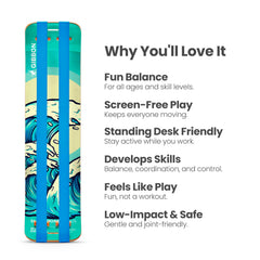 GIBBON SlackBoard Plus cork bottom close-up offering anti-slip floor grip