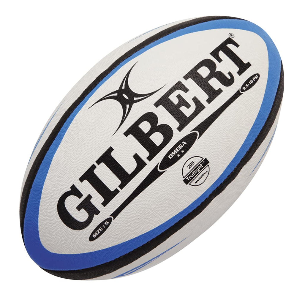 Gilbert Omega front view showing match-ready design and branding for confident play