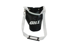 Gill Athletics front-view shot carrier showing handle and snap closure for easy transport
