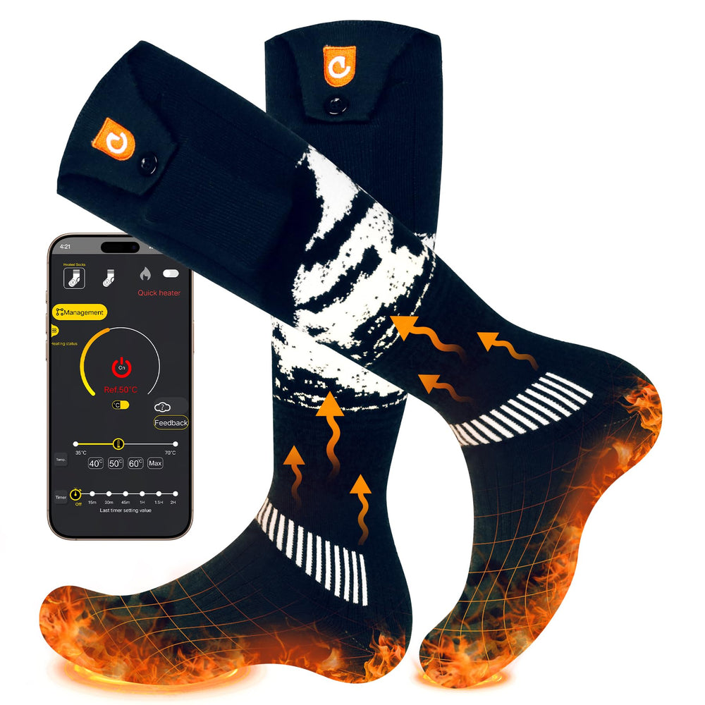 GIOIGOO front view of sock pair showing cozy design and fit benefit
