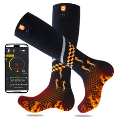 GIOIGOO heated socks front view showing design and fit, delivering comfortable warmth