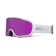 Giro Cruz front view showing mauve purple stacked frame and Amber Pink lens, clear visibility