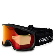 Giro Cruz front view in black stacked showing shape and fit benefit: wide field of vision