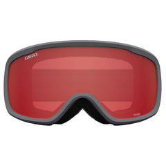 Giro Roam amber scarlet/yellow lens detail showing anti-fog coating for clarity