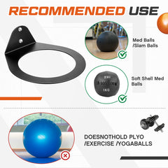 Gisafai single holder with medicine ball for quick access and tidy gym