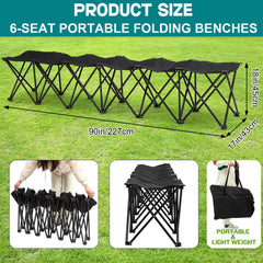 GlikCeil bench folded in carry bag for compact, easy transport