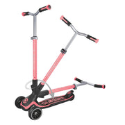 Globber Ultimum front angle view showing stable three-wheel design and safety