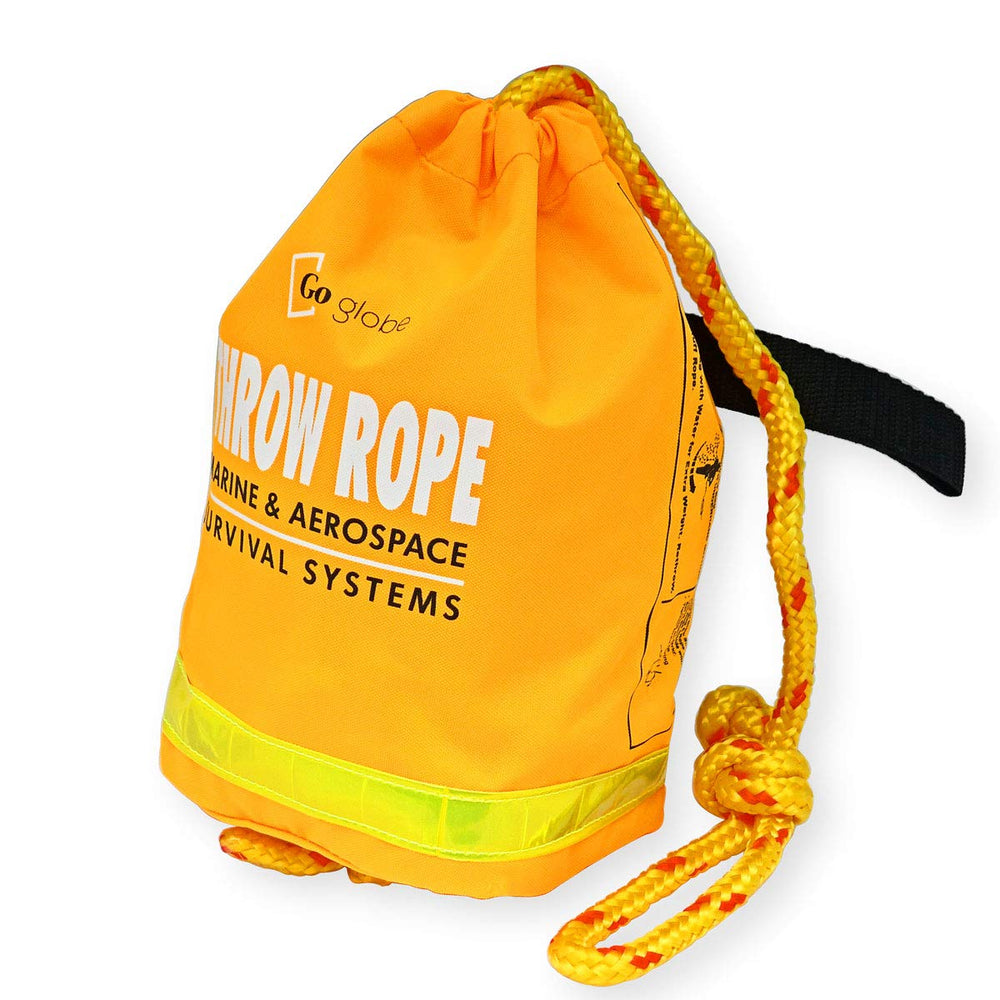 Goglobe front view throw bag visible buoyant design and easy access for quick rescue