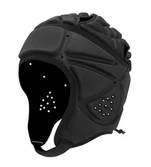 GOHASPW front view of black headguard showing full coverage and visibility benefit