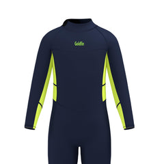 GoldFin back-zip detail close-up for easy entry and secure fit