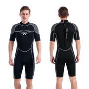 GoldFin shorty wetsuit front view showing fit and mobility benefits