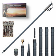 GoldPig assembled 48-inch hiking stick showing full-length support and stability