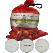 Golf Ball Planet front mesh bag showing mixed Pro V1/Pro V1x balls and easy transport